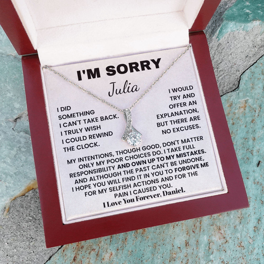 Personalized I'm Sorry Apology Gift for Her with Custom Name