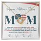 To My Mom Necklace - From Military Daughter