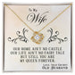 To My Wife, You Are My Queen Forever -Love Knot Necklace