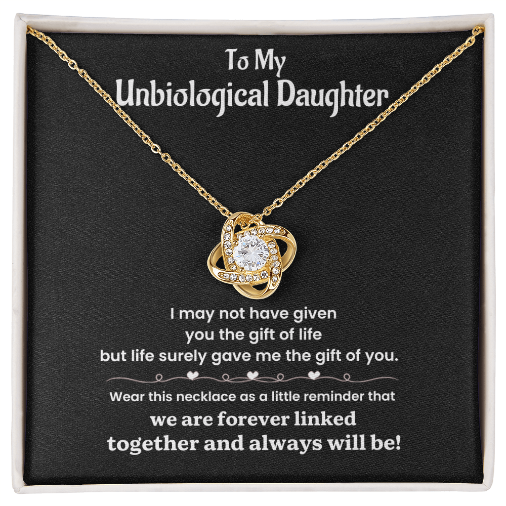 Unbiological Daughter Necklace - Forever Linked Together Gift
