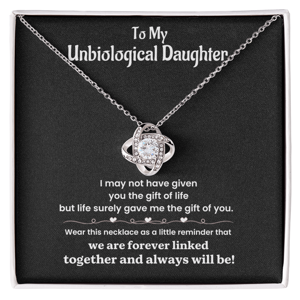 Unbiological Daughter Necklace - Forever Linked Together Gift