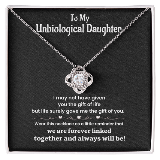 Unbiological Daughter Necklace - Forever Linked Together Gift