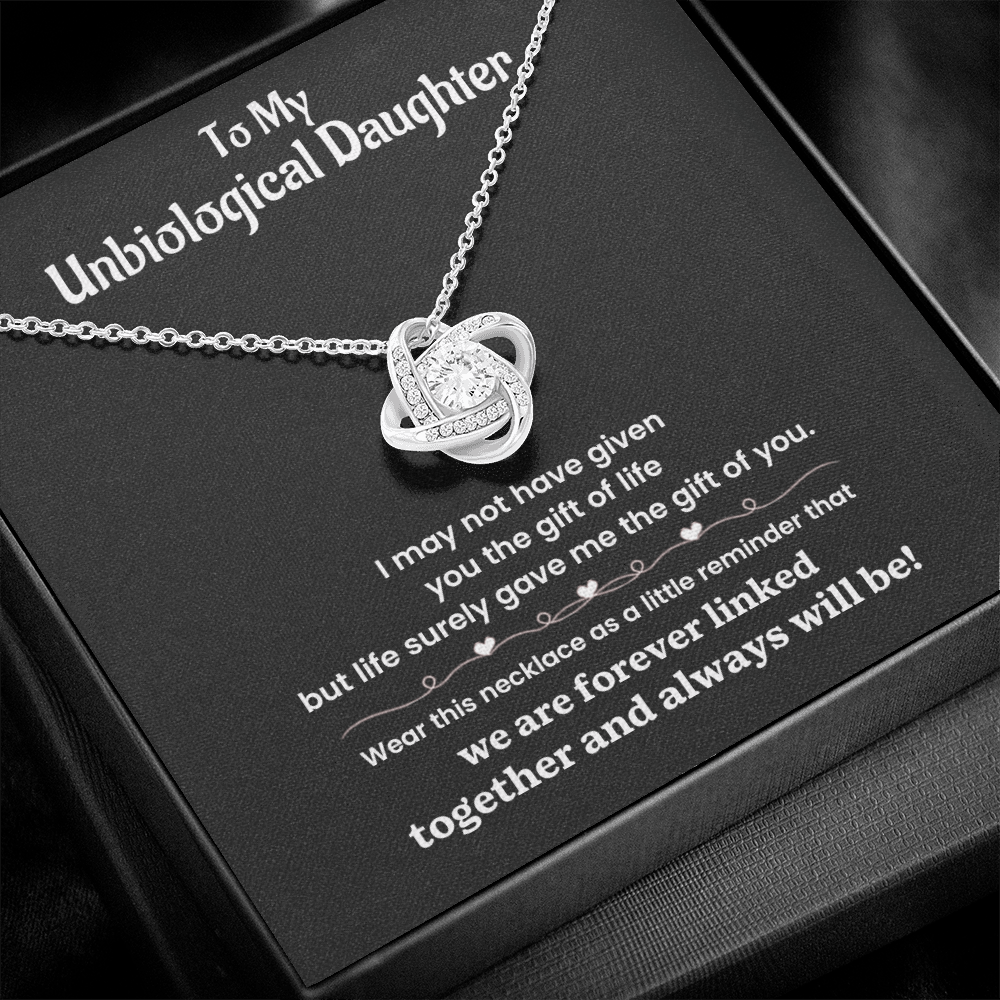 Unbiological Daughter Necklace - Forever Linked Together Gift