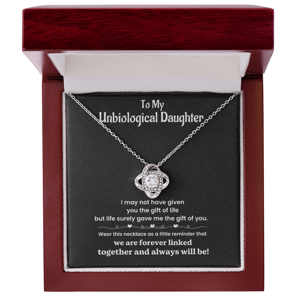 Unbiological Daughter Necklace - Forever Linked Together Gift