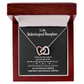 To My Unbiological Daughter - Interlocking Hearts Necklace