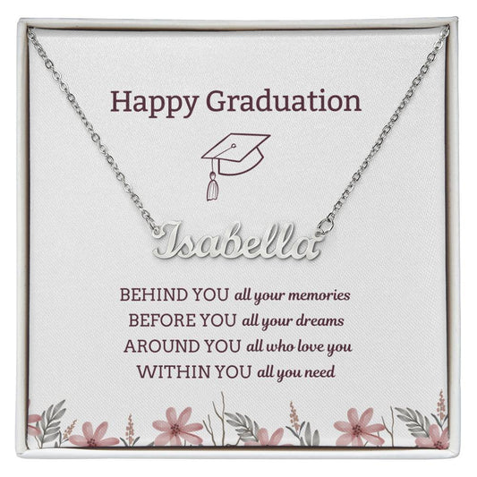 Personalized Graduation Gift for Daughter, Sister, Customized Name Necklace, Custom Graduation Gift, Gift for Friend