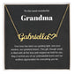 Personalized Heart Name Necklace to Grandmother with a Loving Message