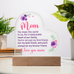 Mom - You Mean the World To Us - Acrylic Heart Plaque