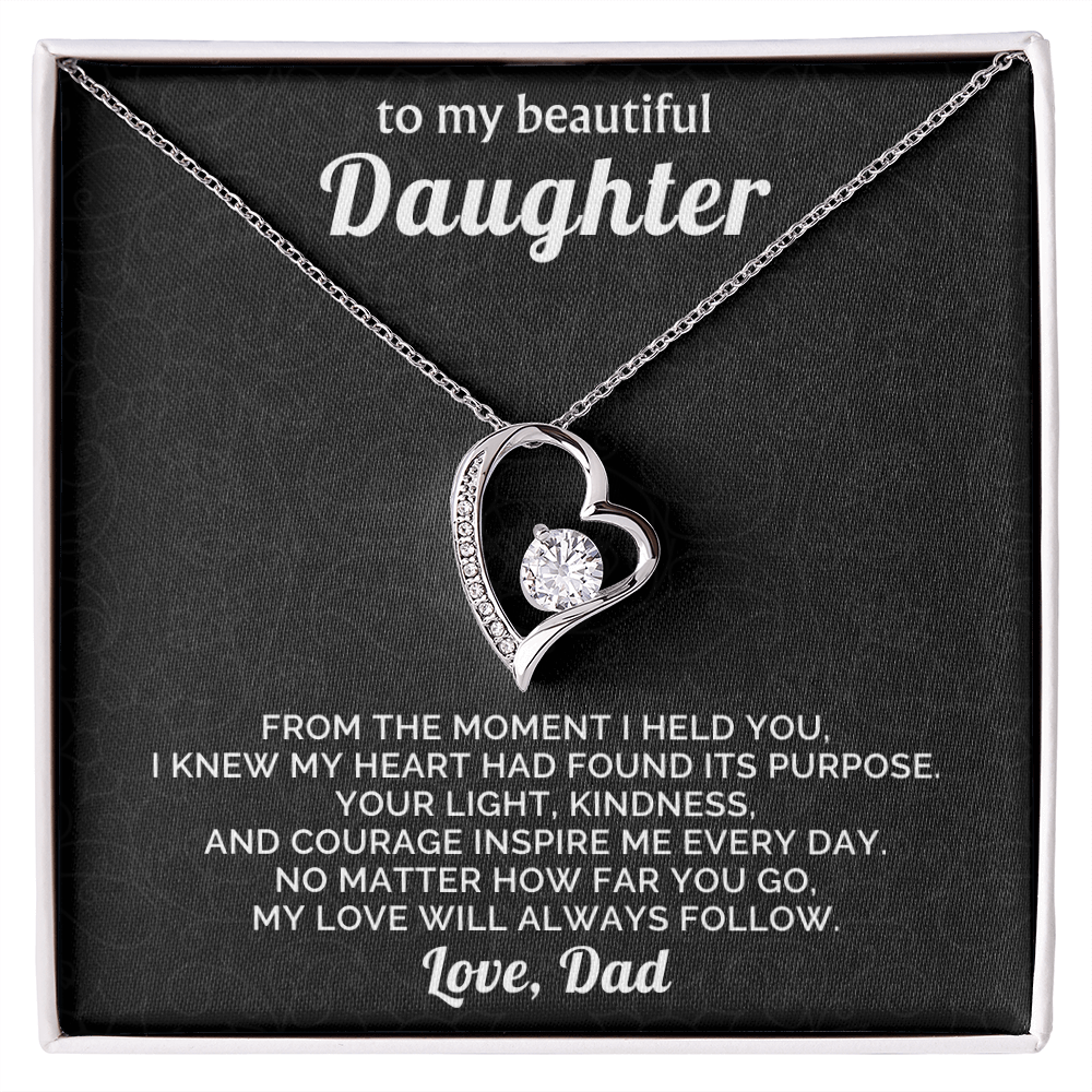 To My Beautiful Daughter Necklace from Dad