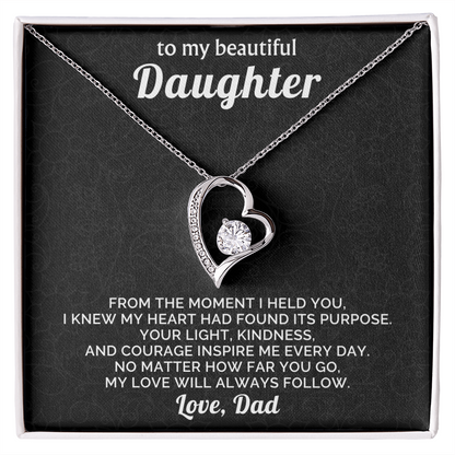 To My Beautiful Daughter Necklace from Dad