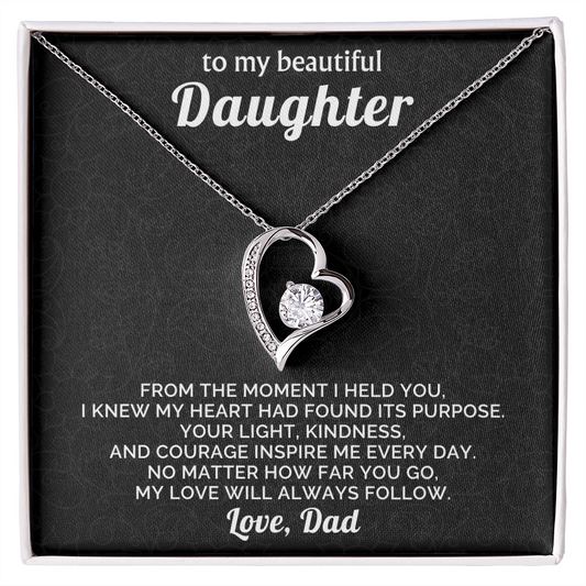 To My Beautiful Daughter Necklace from Dad