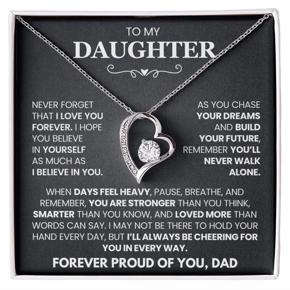 Heart Necklace from Dad to Daughter