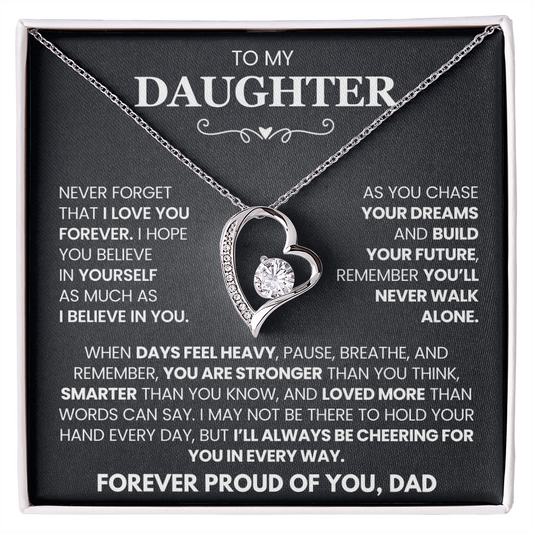 Heart Necklace from Dad to Daughter