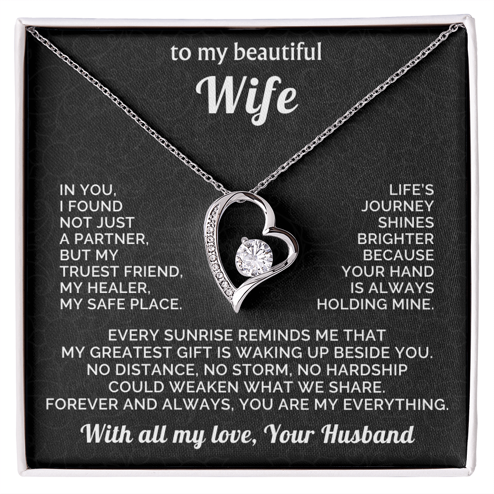 To My Beautiful Wife Necklace – Forever Love Gift from Husband