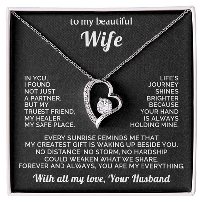 To My Beautiful Wife Necklace – Forever Love Gift from Husband