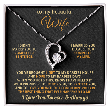 The Unbreakable Love Necklace for Wife