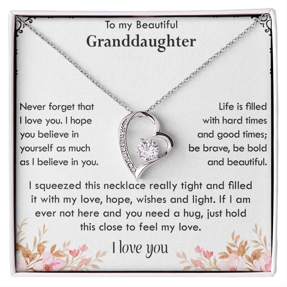 To My Beautiful Granddaughter Necklace