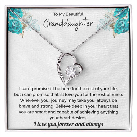 Granddaughter Gift - I Love You Necklace