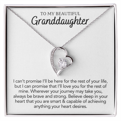 To My Granddaughter - Forever Love Necklace
