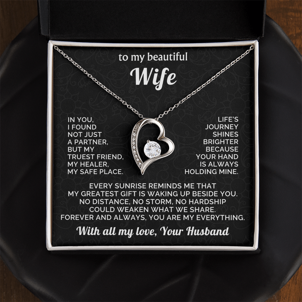 To My Beautiful Wife Necklace – Forever Love Gift from Husband