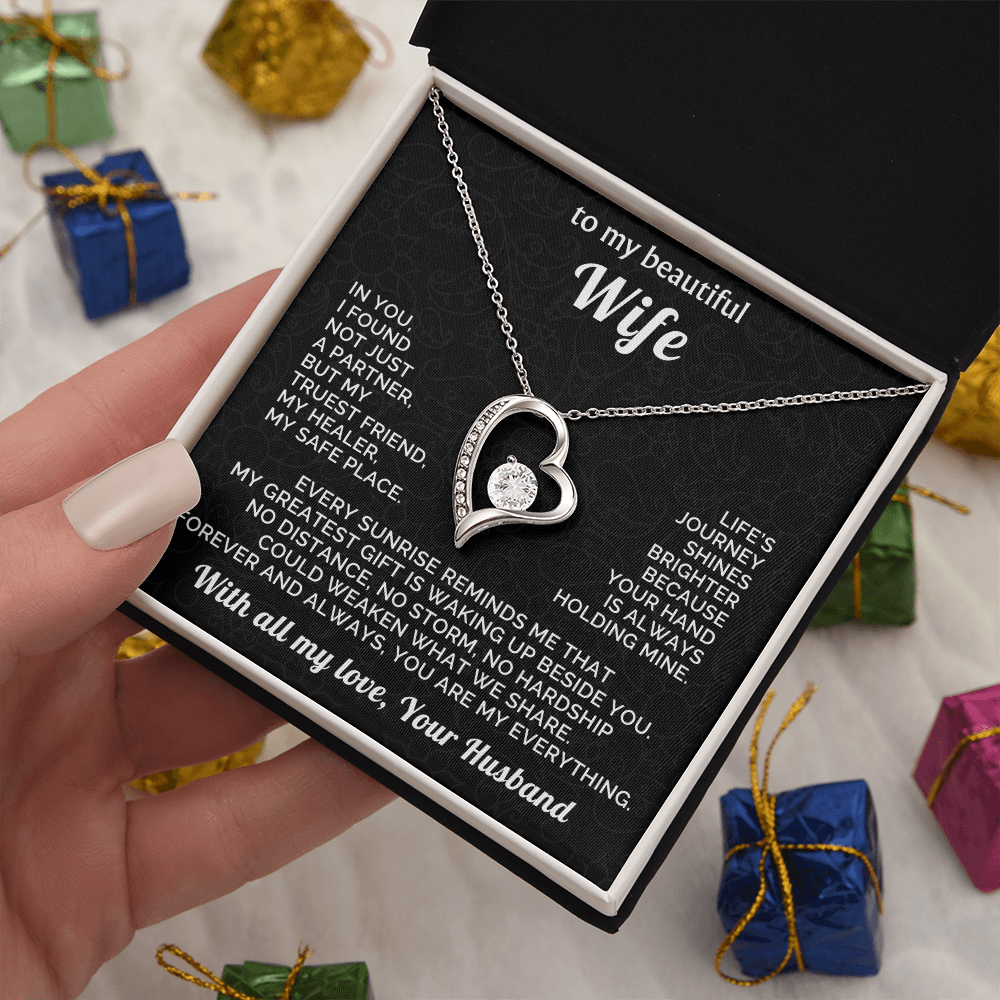 To My Beautiful Wife Necklace – Forever Love Gift from Husband