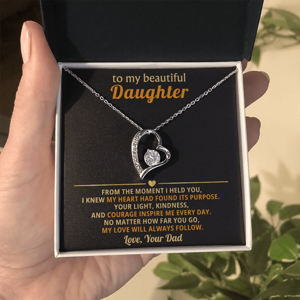 Daughter Forever Love Necklace - You Are My Purpose