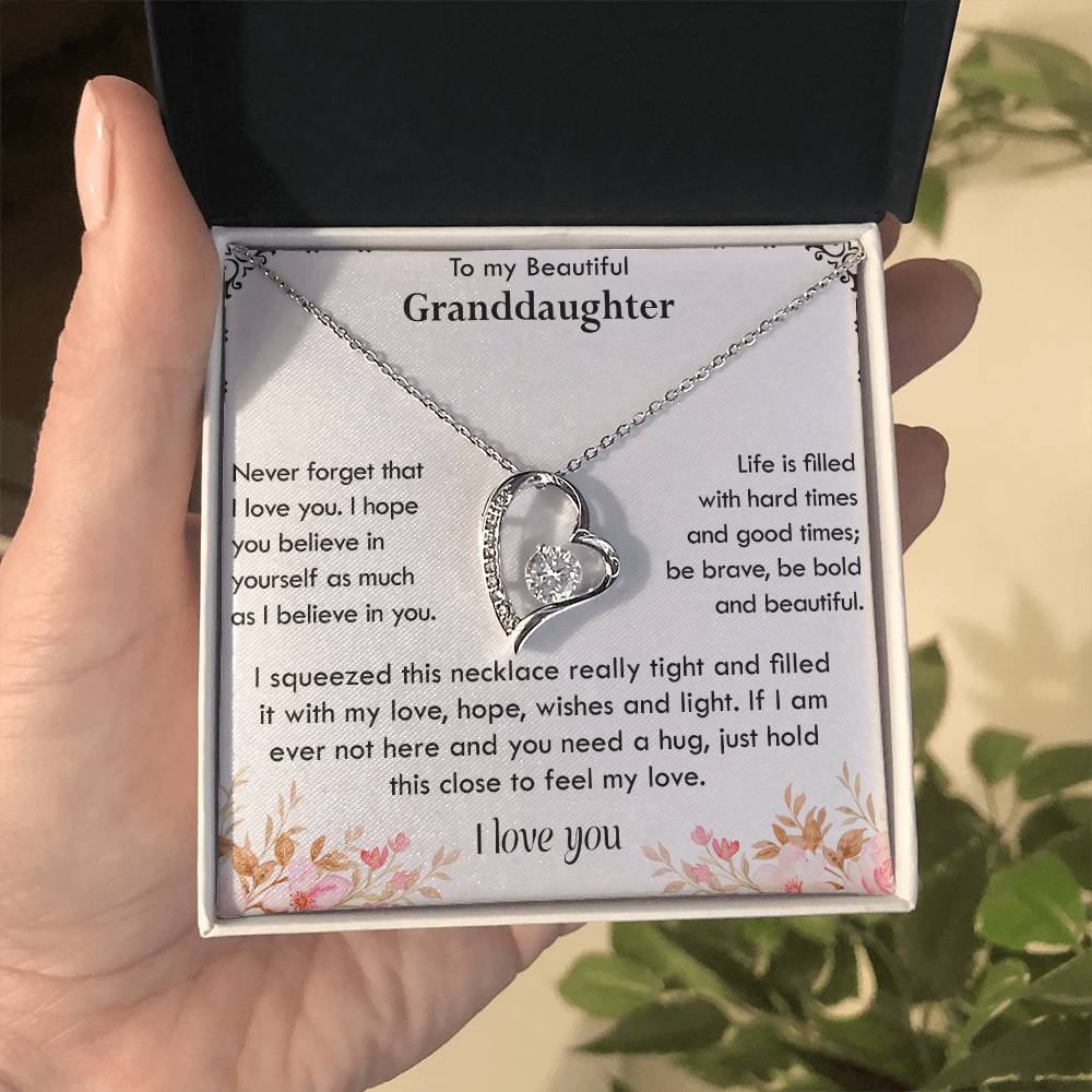 To My Beautiful Granddaughter Necklace