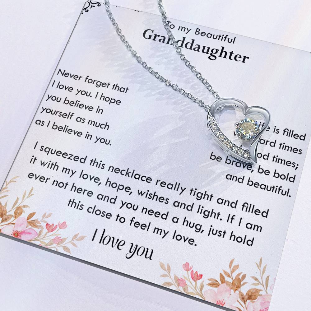 To My Beautiful Granddaughter Necklace