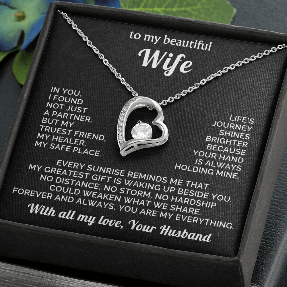 To My Beautiful Wife Necklace – Forever Love Gift from Husband