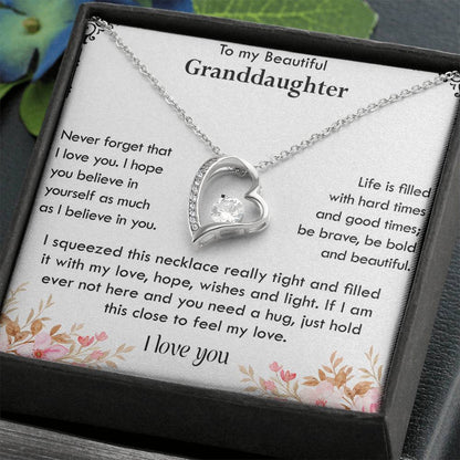 To My Beautiful Granddaughter Necklace