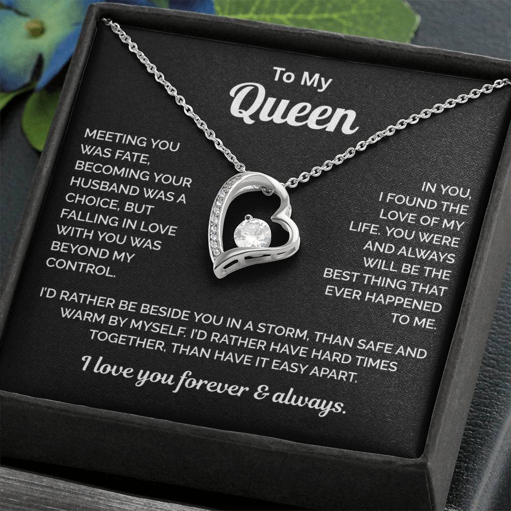 To My Queen Necklace - Meeting You Was Fate