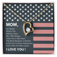 To My Mom My Hero – Heart Necklace Gift