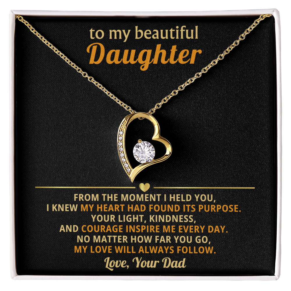 Daughter Forever Love Necklace - You Are My Purpose