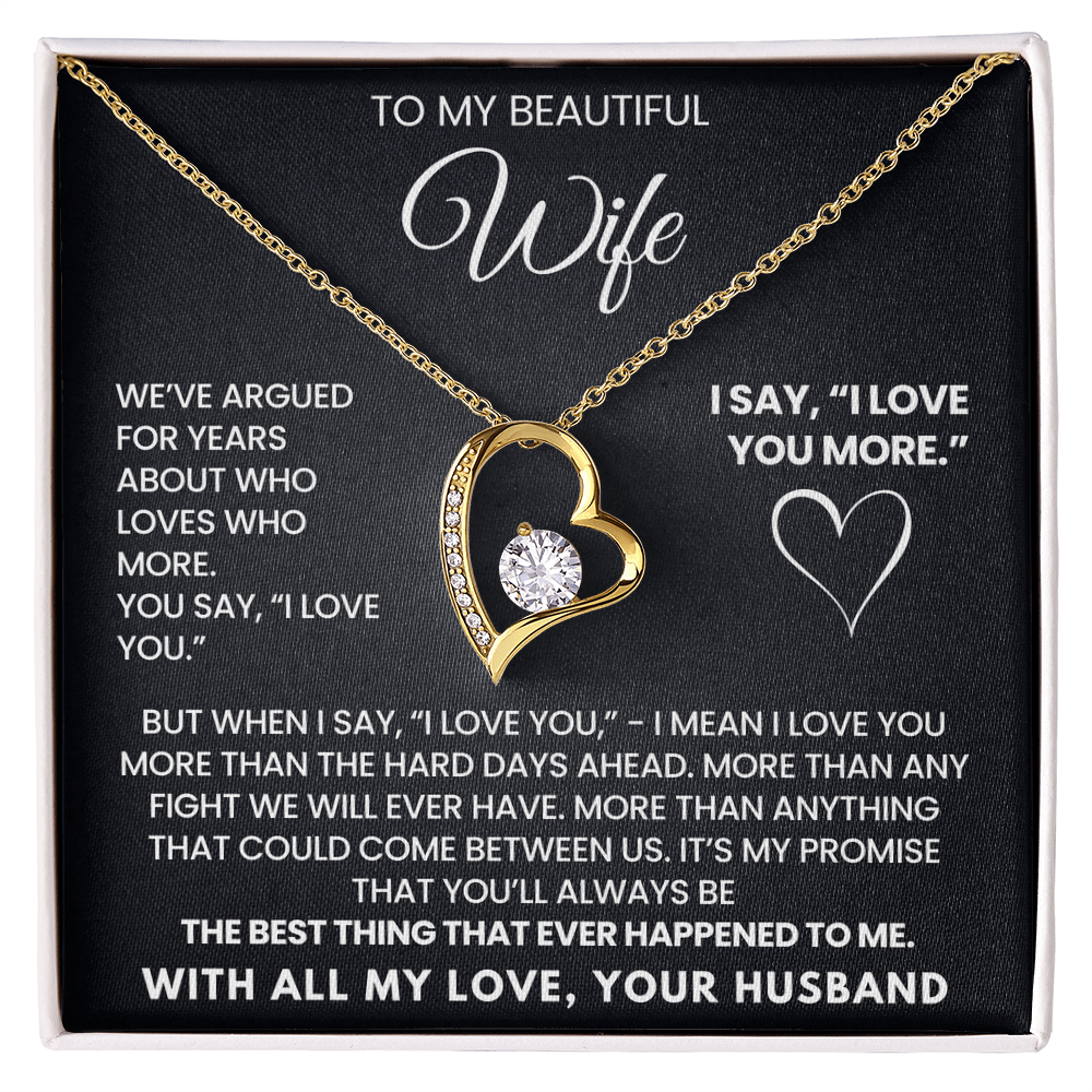 I Love You More Necklace for Wife