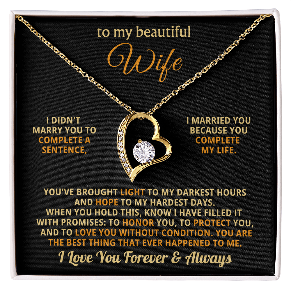The Unbreakable Love Necklace for Wife