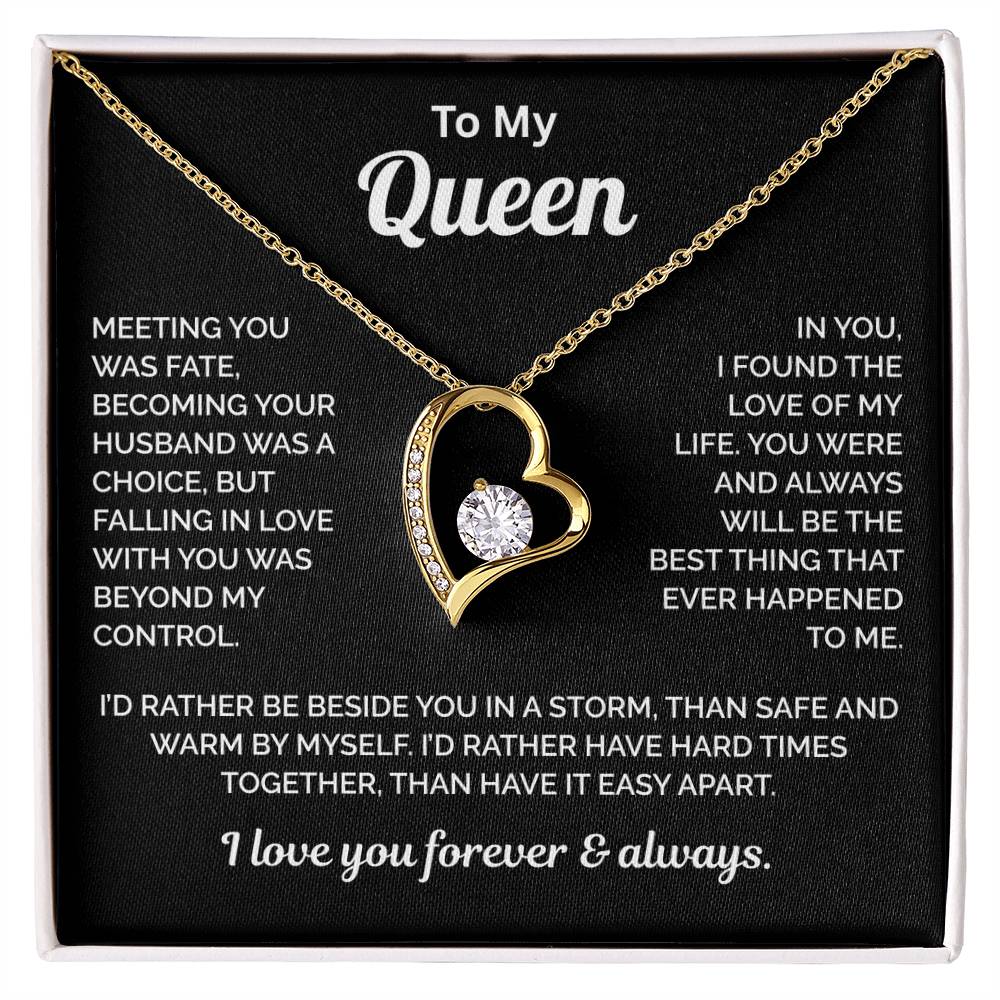 To My Queen Necklace - Meeting You Was Fate
