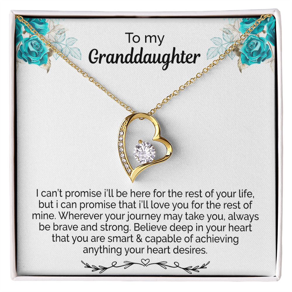 Granddaughter Necklace With Heartfelt Message