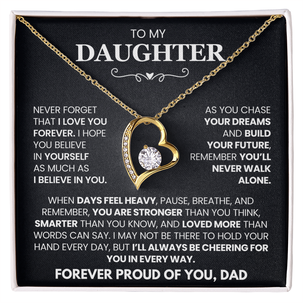 Heart Necklace from Dad to Daughter