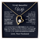 To My Wife Necklace - Perfect Gift for Wife with Special Message