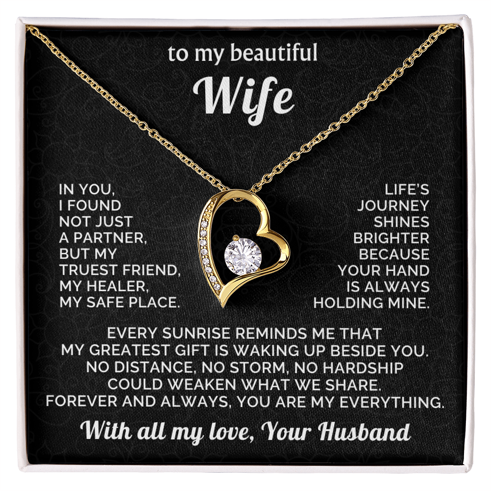 To My Beautiful Wife Necklace – Forever Love Gift from Husband