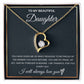 To My Beautiful Daughter - Gift from Proud Parents - Forever Love Necklace