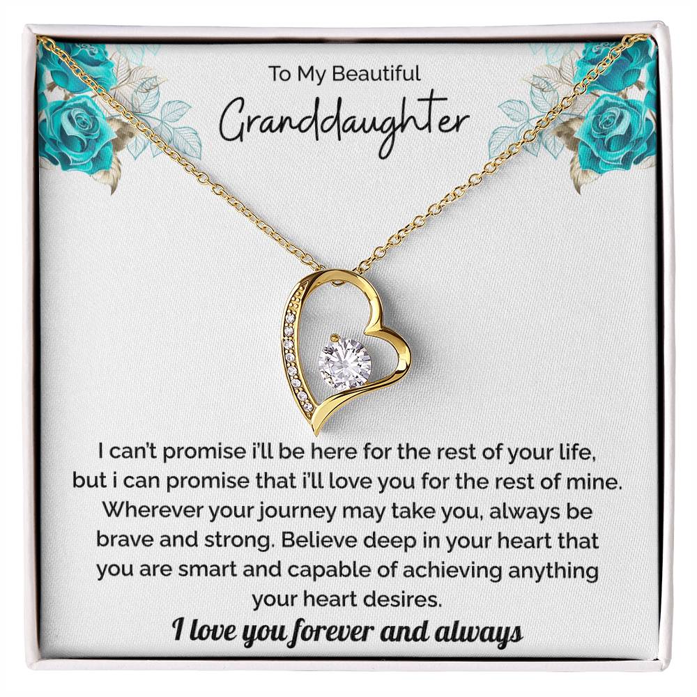 Granddaughter Gift - I Love You Necklace