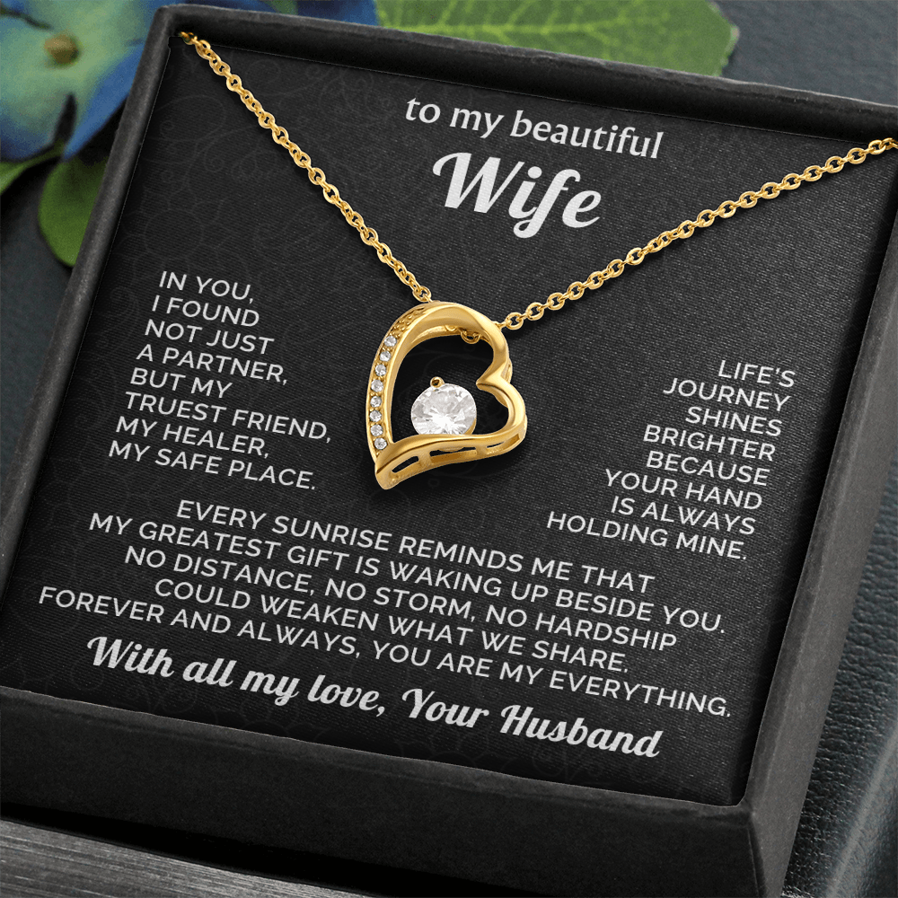 To My Beautiful Wife Necklace – Forever Love Gift from Husband