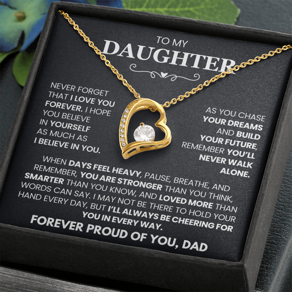 Heart Necklace from Dad to Daughter