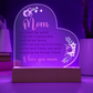 Mom - You Mean the World To Us - Acrylic Heart Plaque