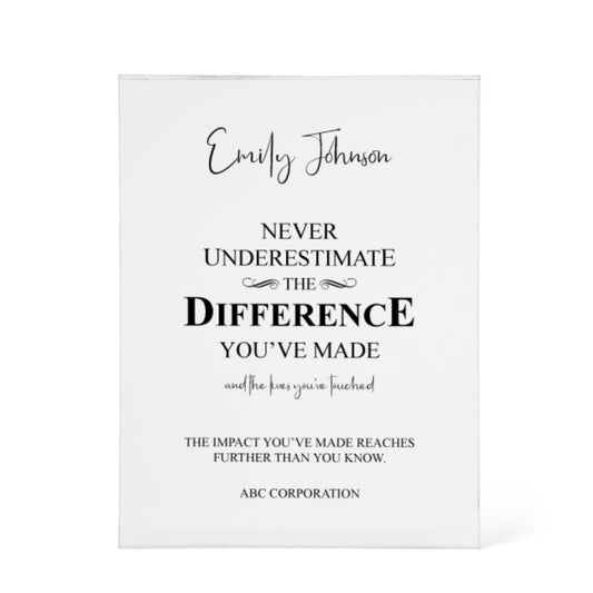 Personalized Difference Maker Plaque