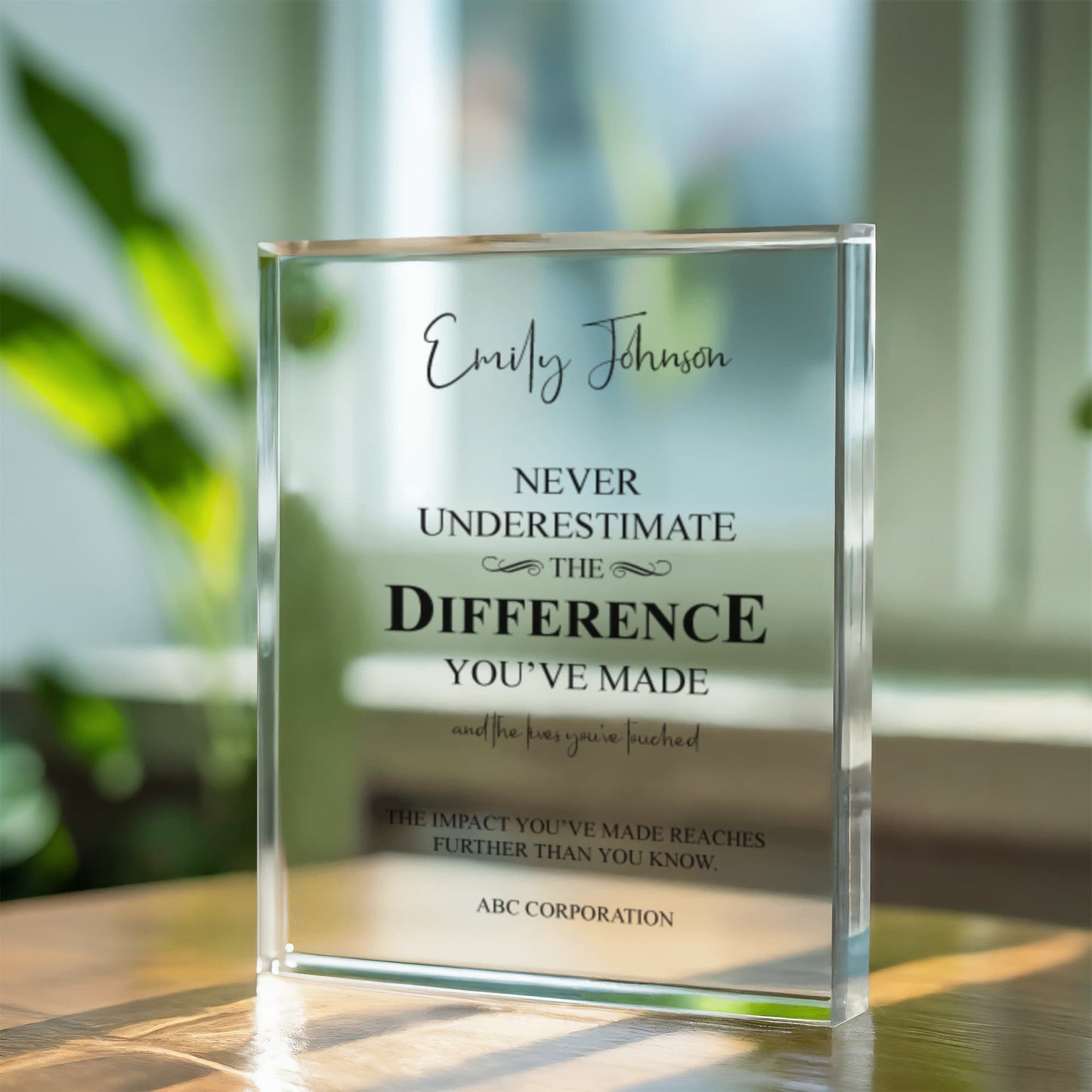 Personalized Difference Maker Plaque