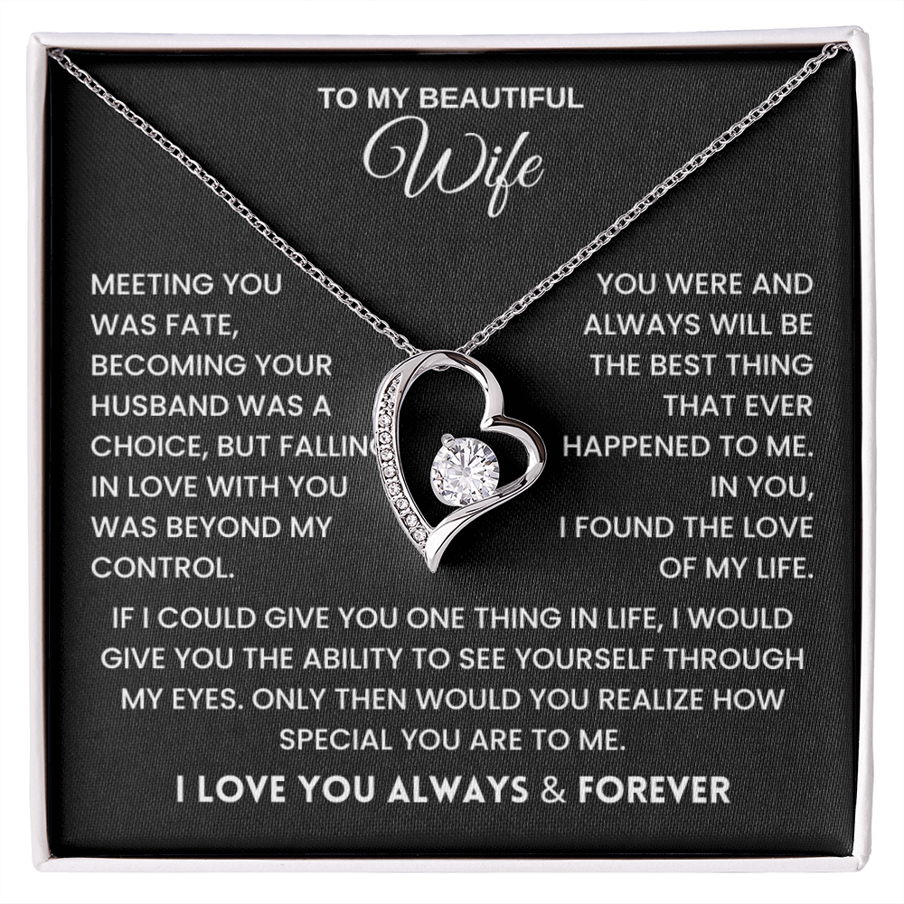 Wife Gift Red Heart Rose Box Necklace